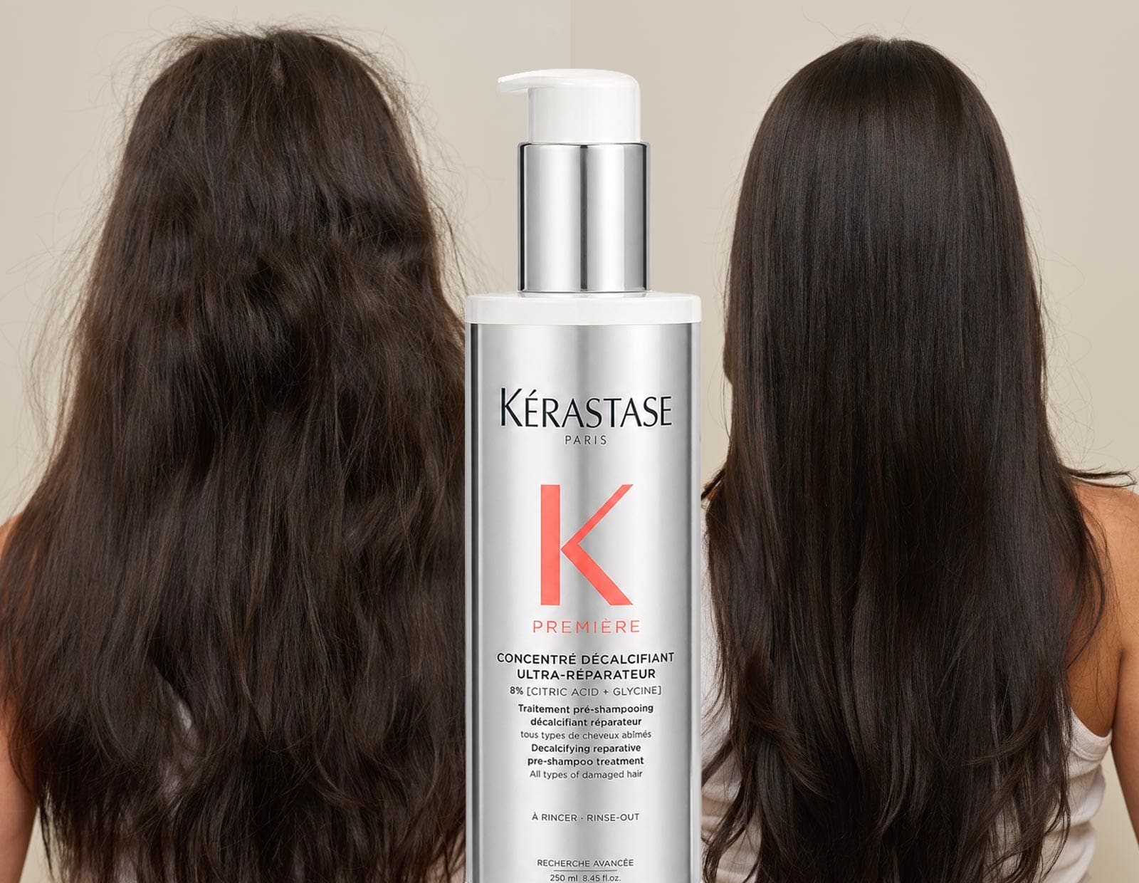 Image of An image of damaged hair and repaired hair