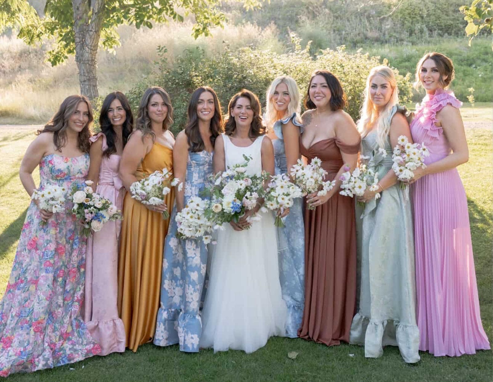 Image of an image of Jillian and her bridesmaids