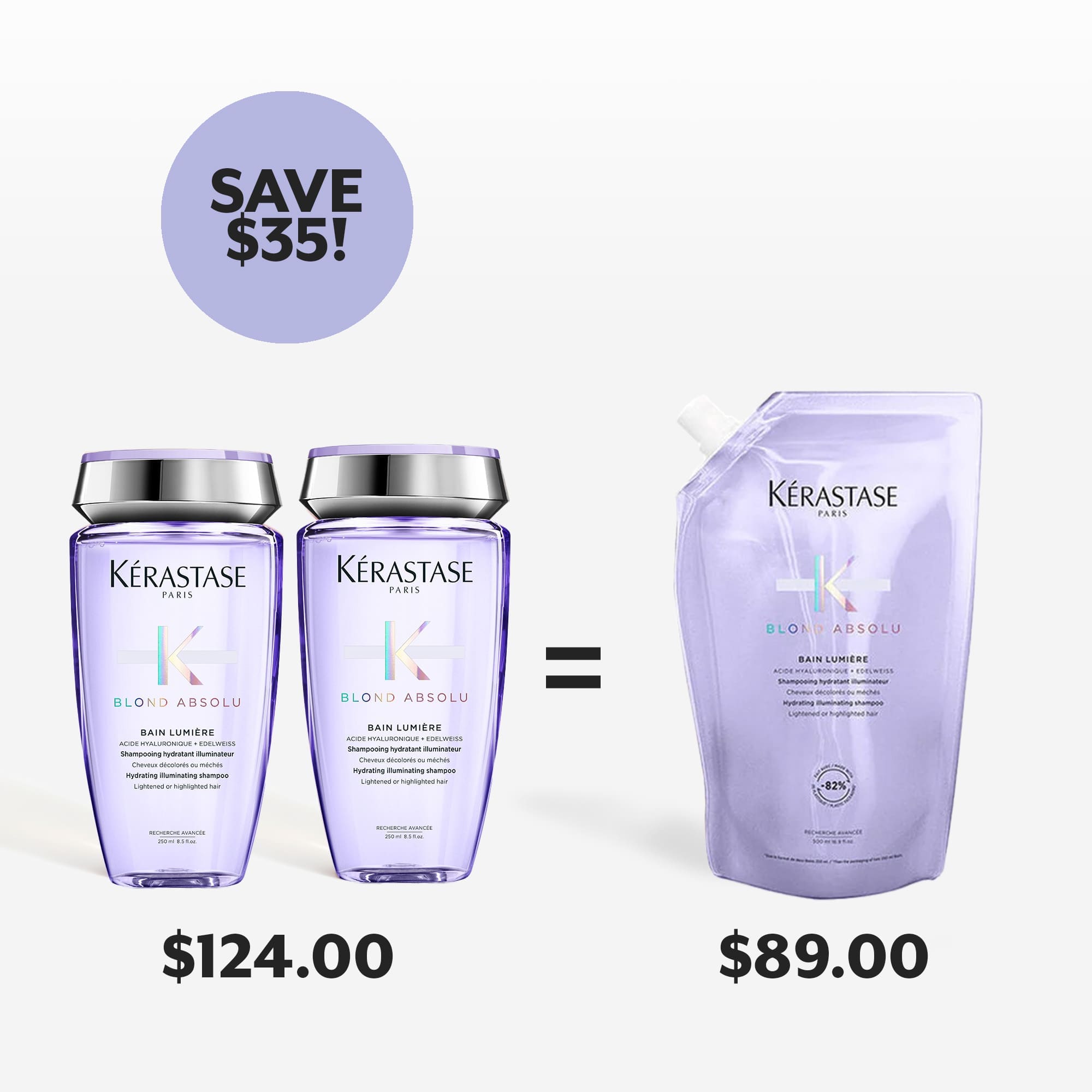 Image of Refill Pouch - Blonde Absolu Bain Lumière - 500ml