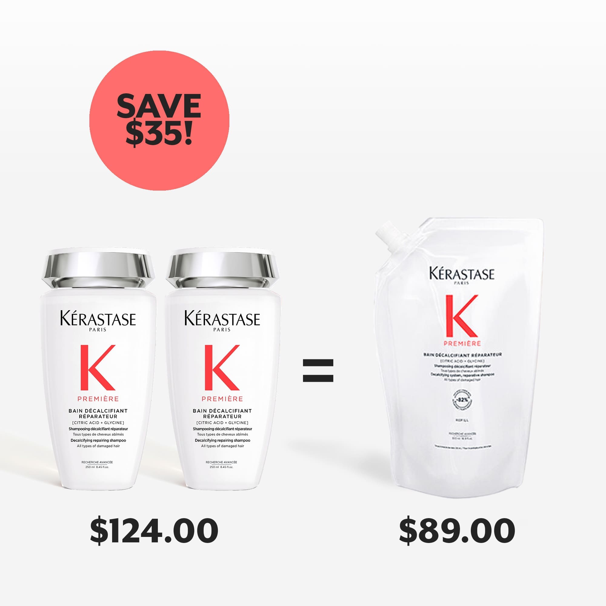 Image of Refill Pouch - Première – Bain Décalcifiant Réparateur Shampoo – 500ml