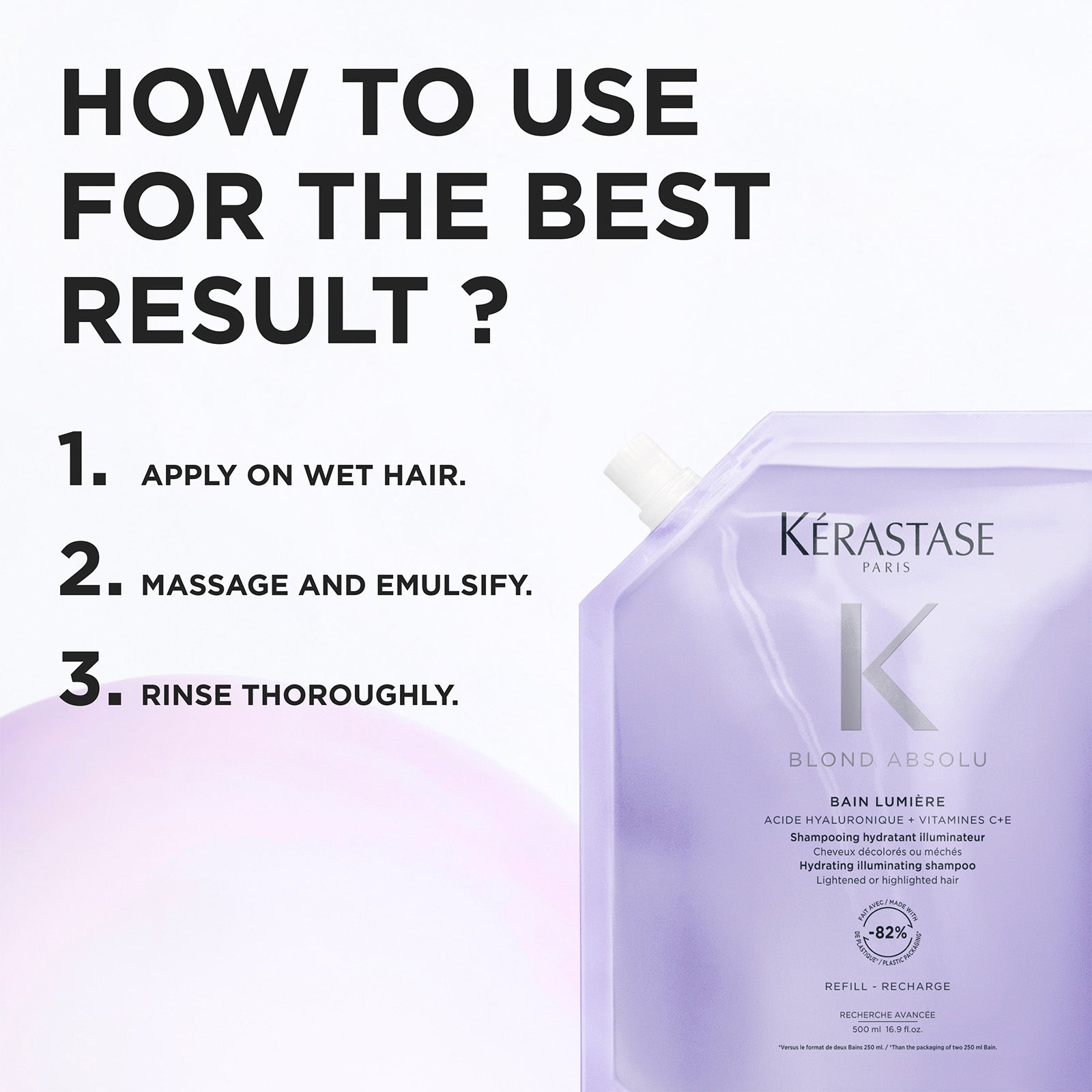 Image of Refill Pouch - Blonde Absolu Bain Lumière - 500ml