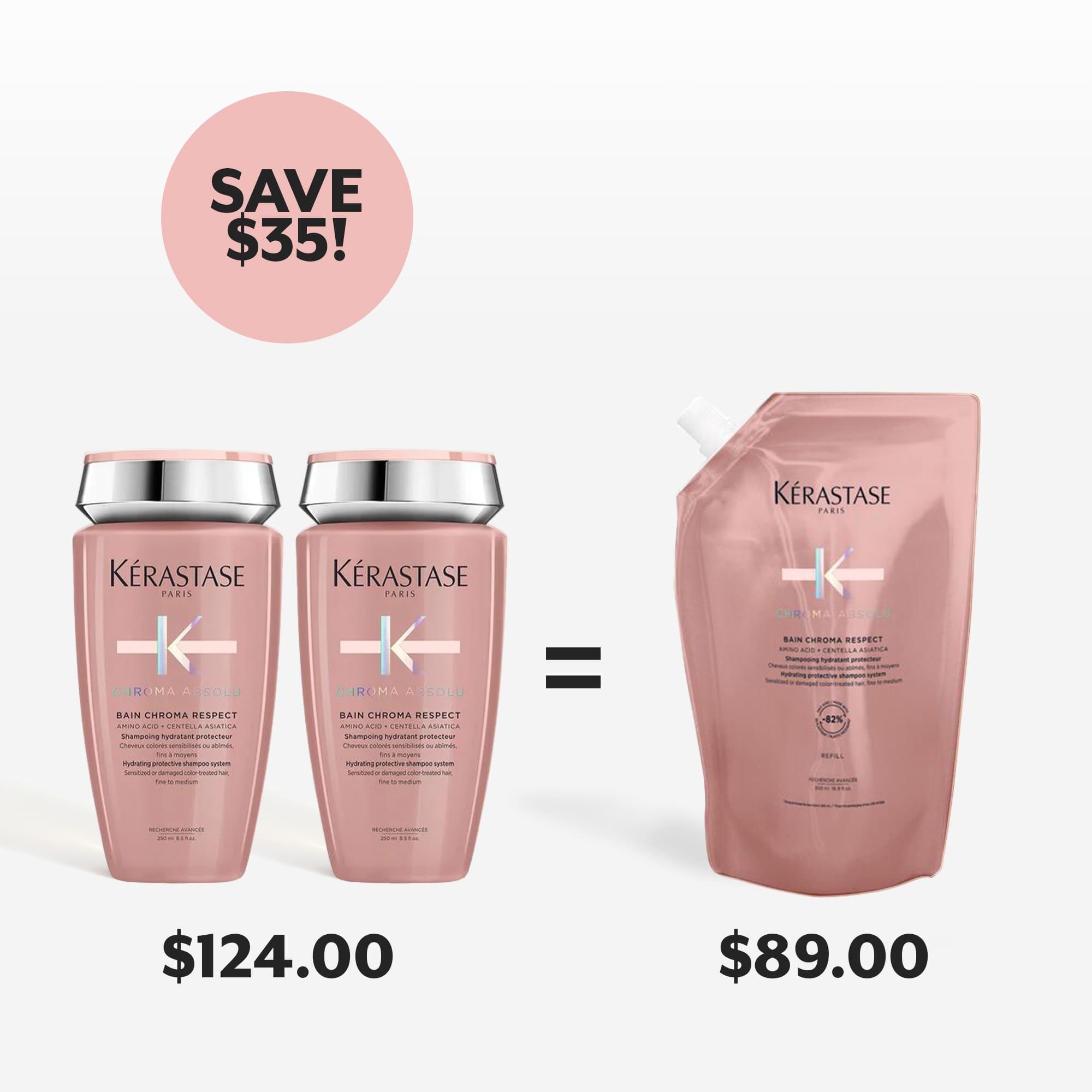 Image of Refill Pouch - Bain Chroma Respect - 500ml