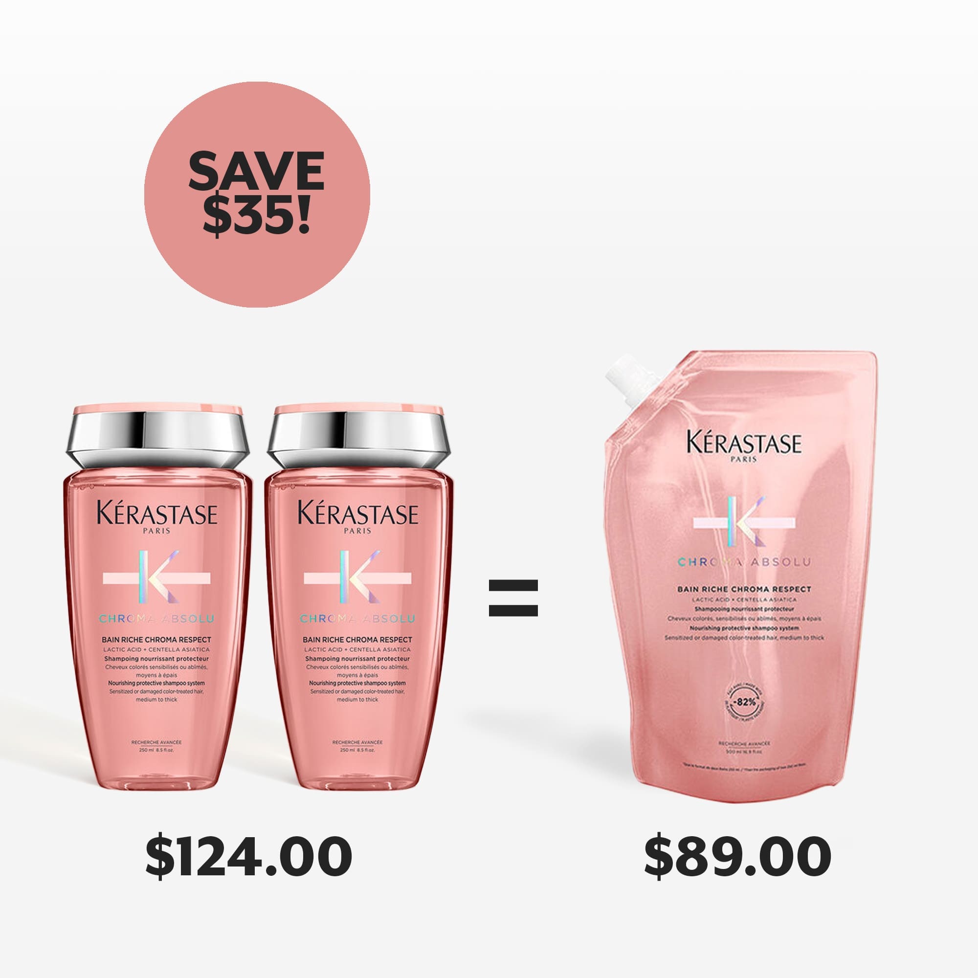 Image of Refill Pouch - Bain Riche Chroma Respect - 500ml