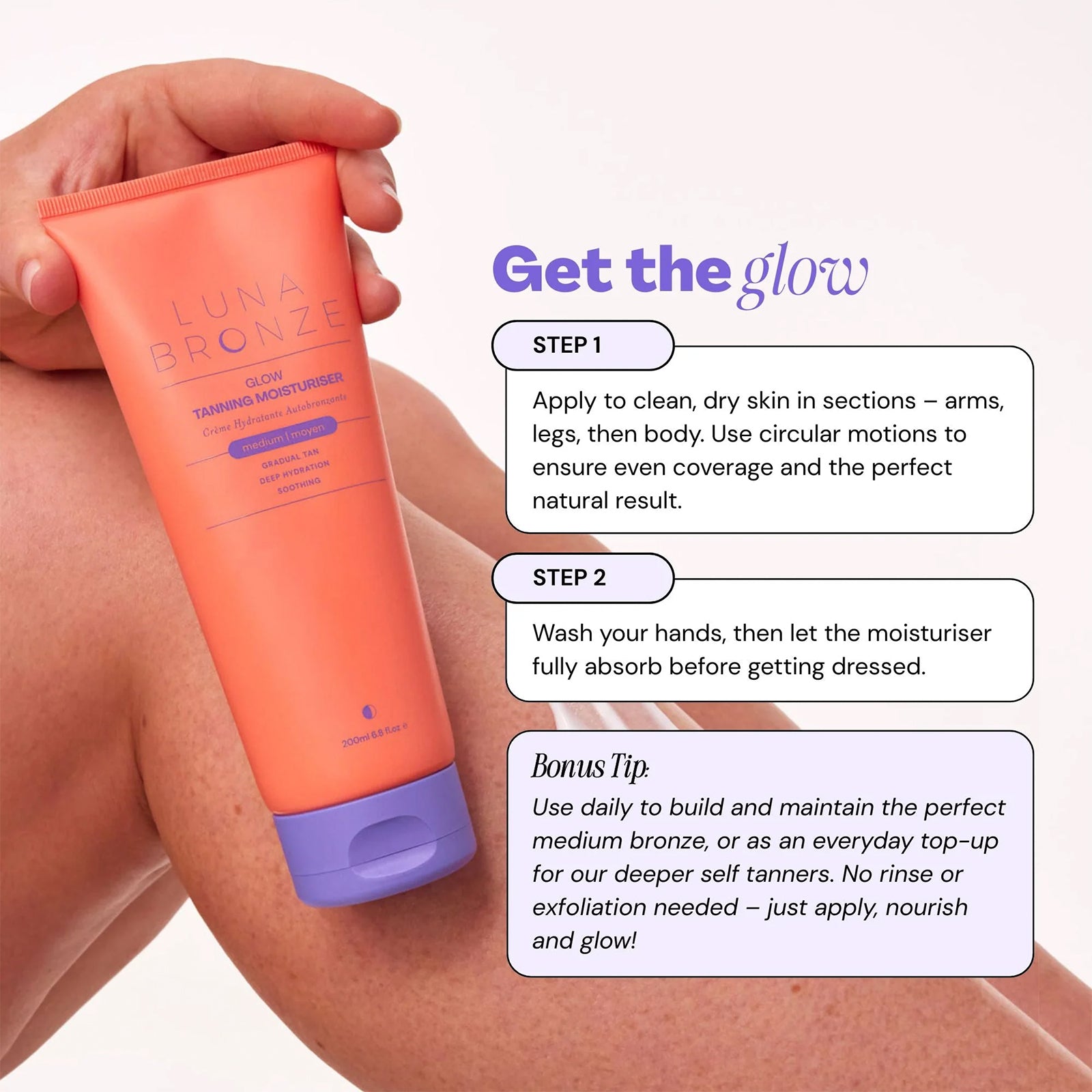 Image of Glow Tanning Moisturizer, Medium - 200ml