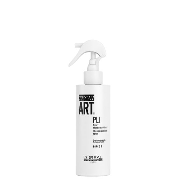 L'oréal professionnel tecni art pli thermo-modelling spray bottle.
