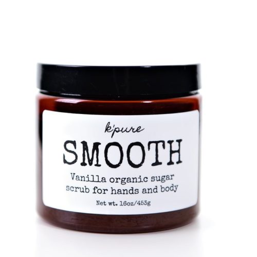 Smooth Organic Sugar Scrub for Hands and Body – Vanilla – 16oz