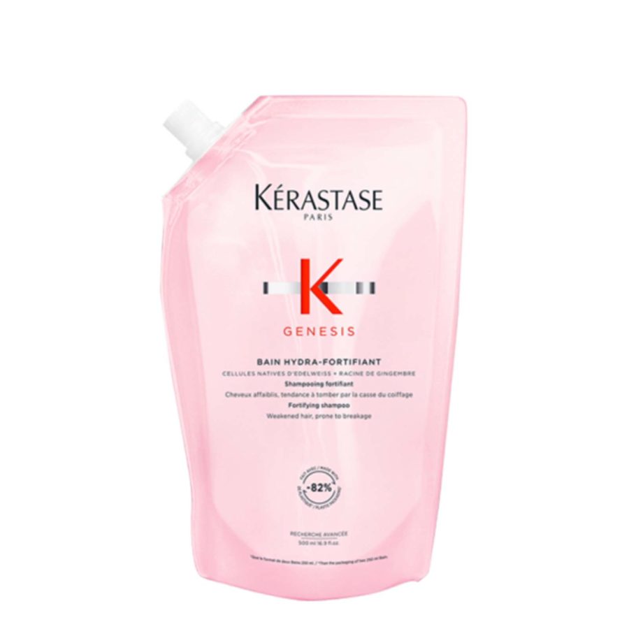 kérastase genesis shampoo packaging with a spout.