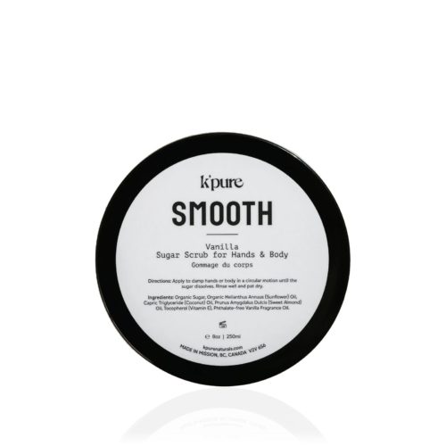 Smooth Organic Sugar Scrub for Hands and Body – Vanilla – 8oz