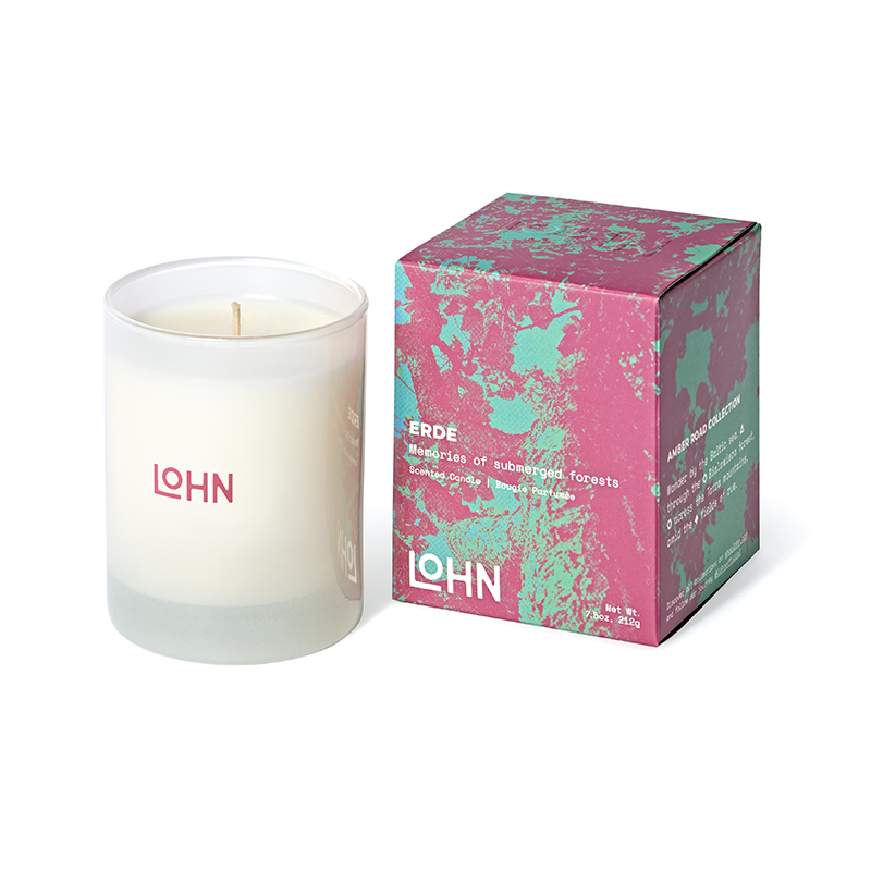 Fill your space with the scent of a lush forest LOHN Erde Candle - Amber & Vetiver. Shop Pomme.