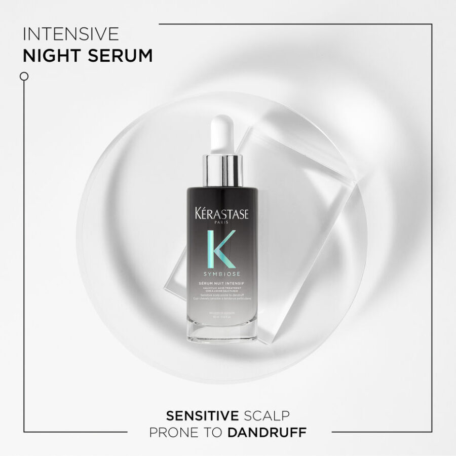 an image of the symbiose night serum bottle on a white background.