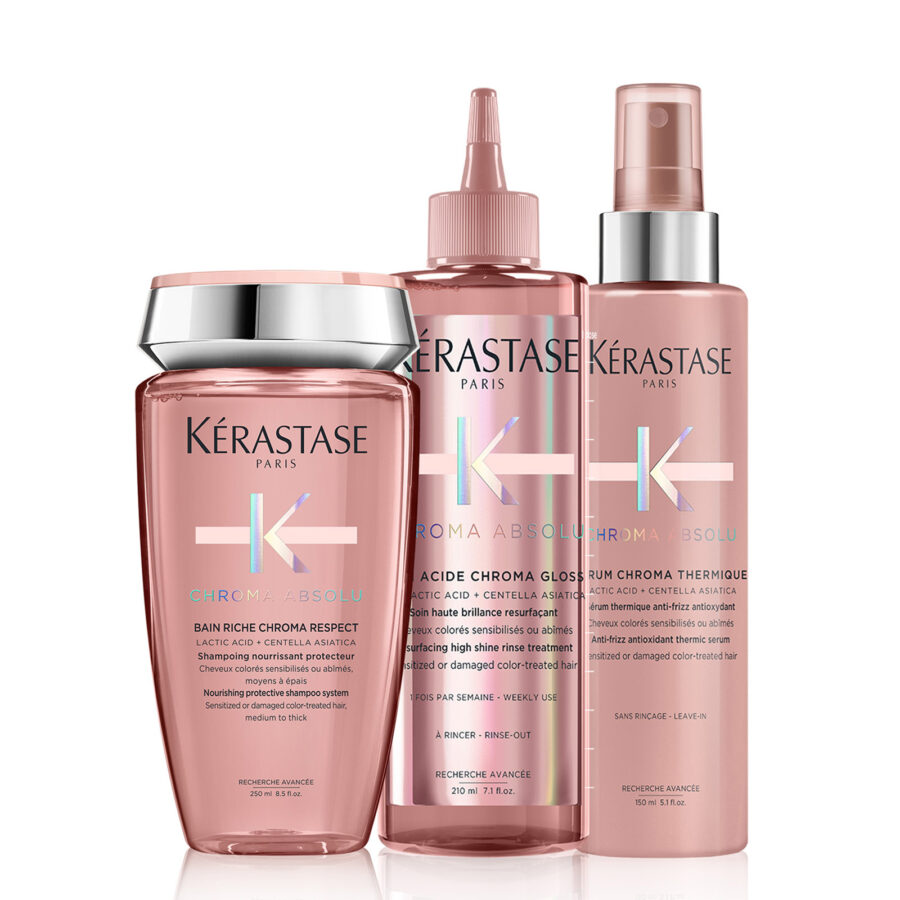 Chroma Absolu Illuminating Routine for Color-treated Hair by Kerastase. Order online at Pomme Salon, CA