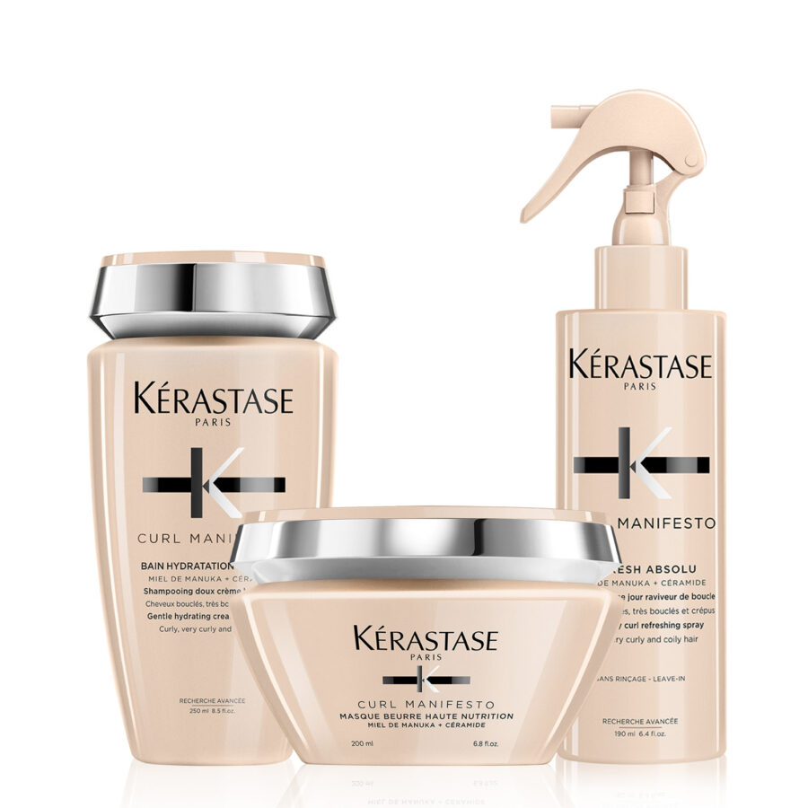 Curl Manifesto Routine for Coily Hair by Kerastase. Order online at Pomme Salon, CA