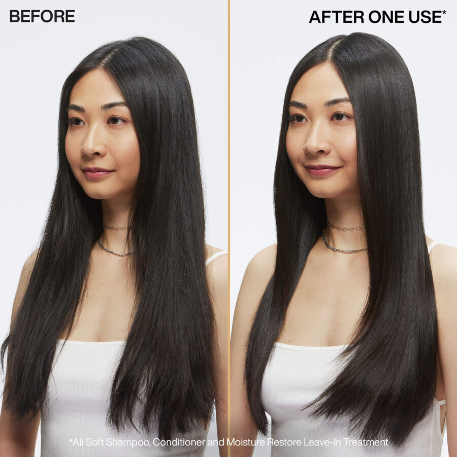 an image of the before and after usage of all soft redkin line