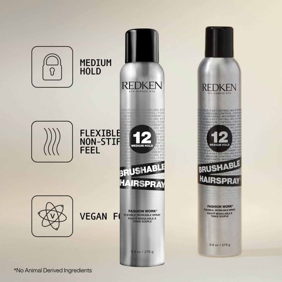 vegan, medium hold hairspray