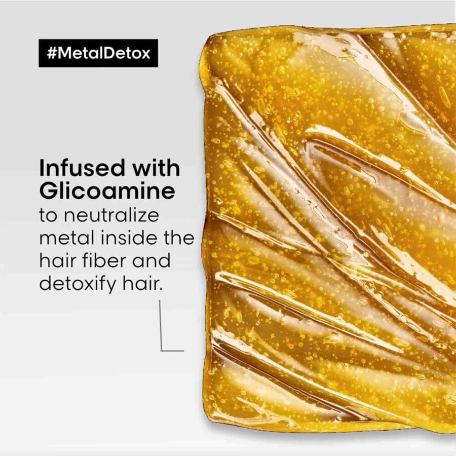 to neutrilize metal inside the hair fibre