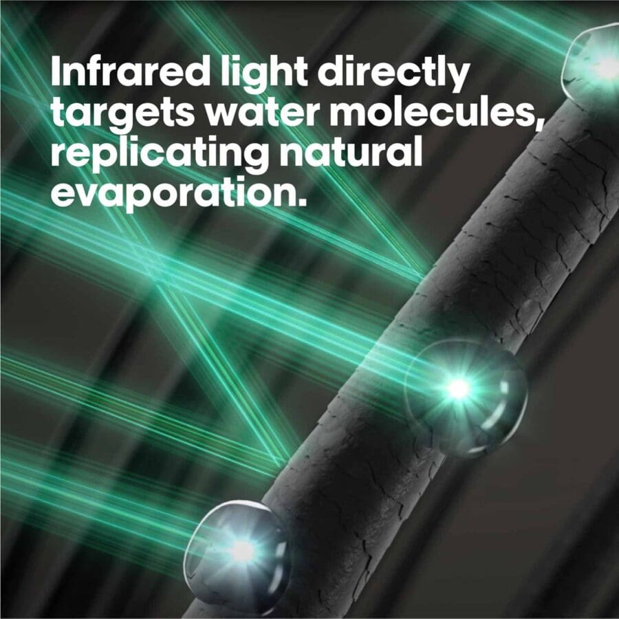 ifrared light directly targets the water molecules instead of your hair.