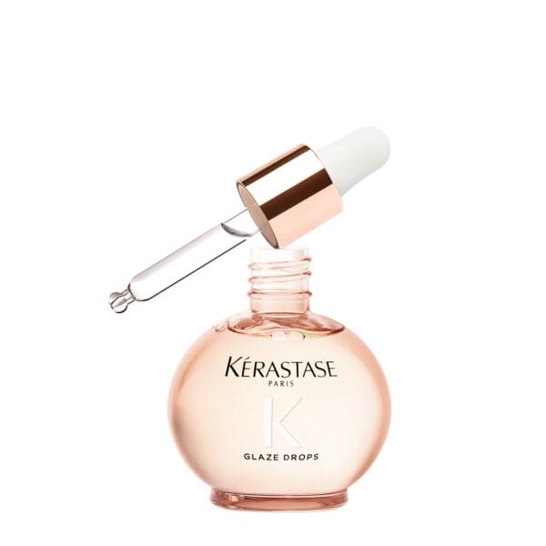 Product shot of Kérastase Gloss Absolu Glaze Drops hair oil bottle