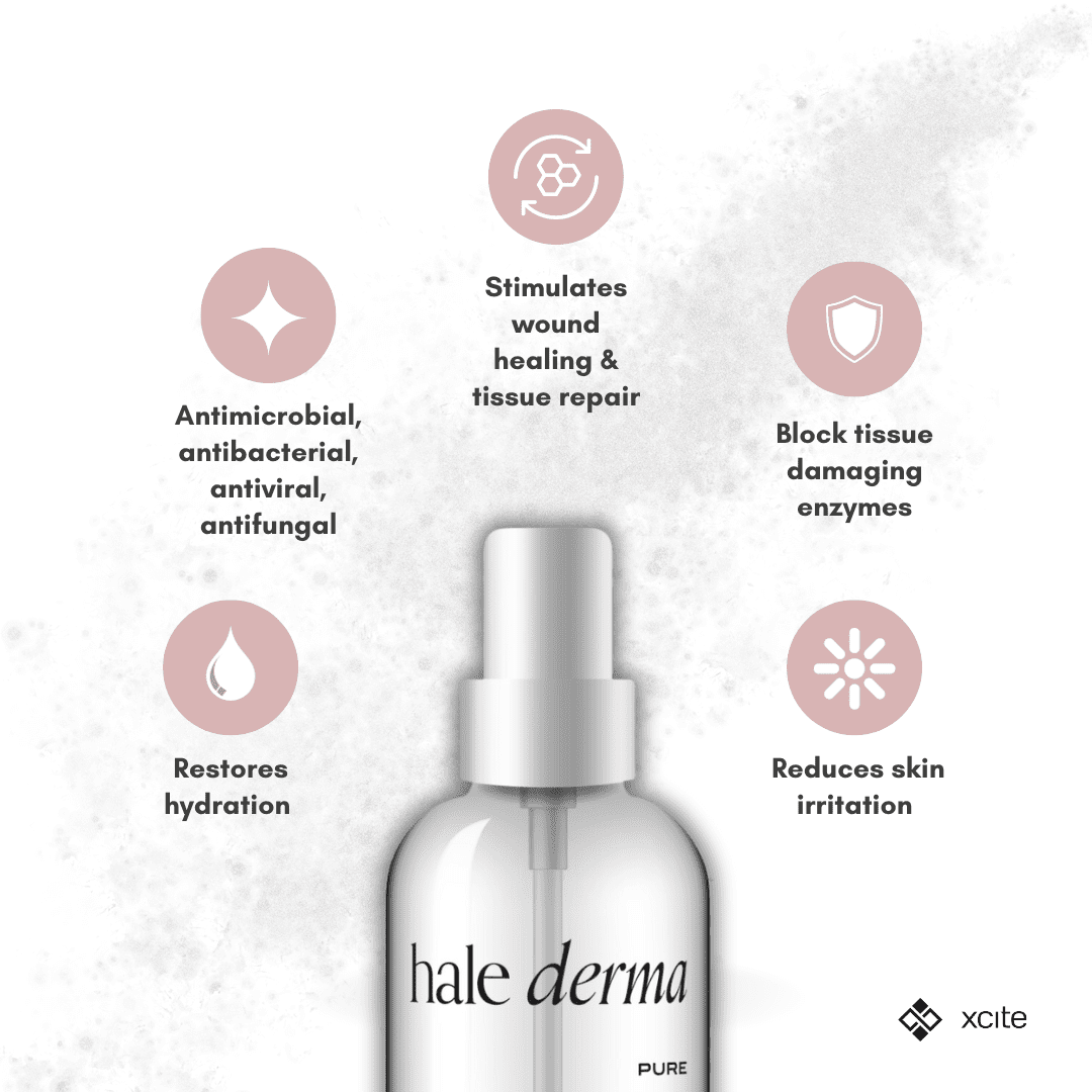 an image of hale derma and the benefits in icon